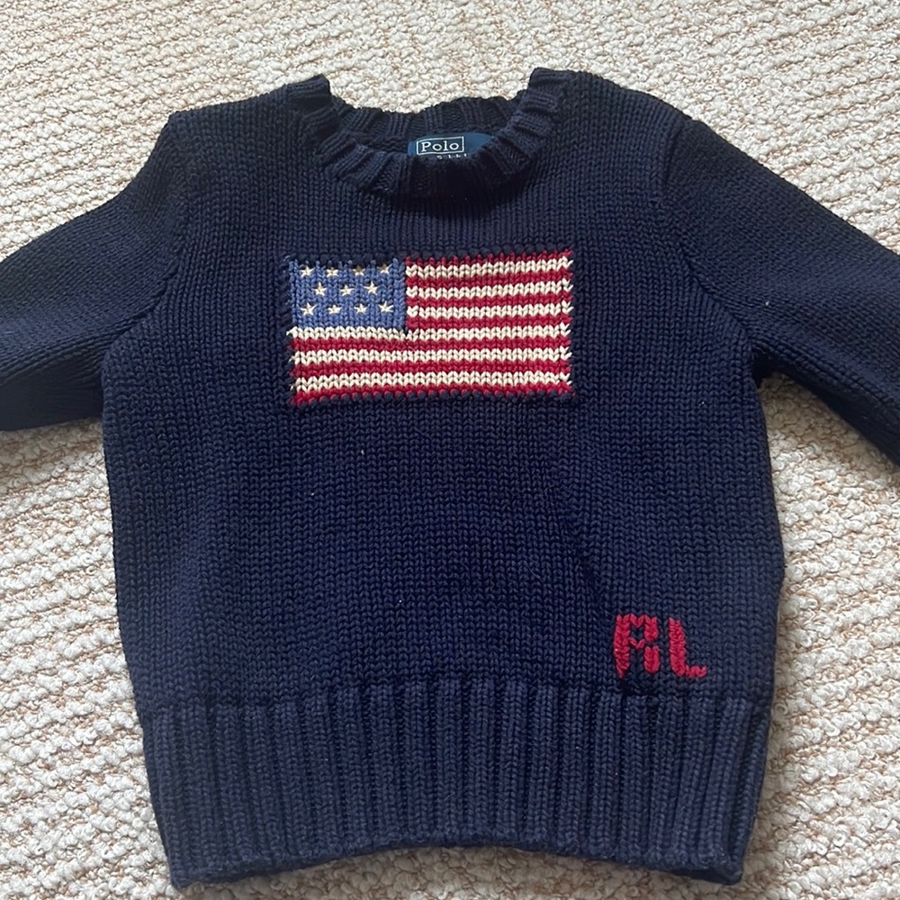 Polo Ralph Lauren cotton knit flag sweater